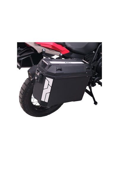 GP Kompozit Universal 26 lt x 2 Plastik Motosiklet Yan Çanta Seti Siyah