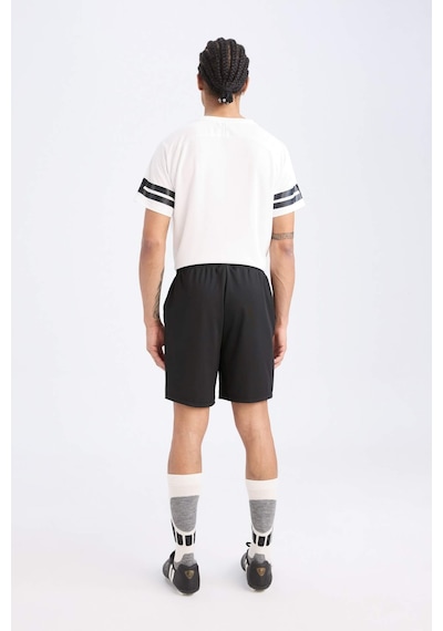 DeFactoFit Slim Fit Dar Kesim Sporcu Kısa Paça Skuba Dalgıç Kumaş Şort D0673AX24AUBK81
