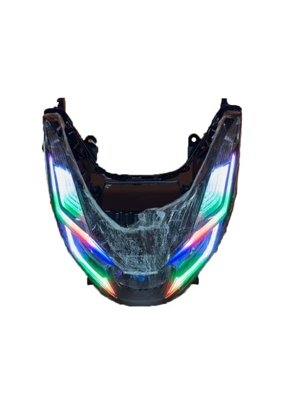 Honda Pcx 2021 - 2024 Uyumlu Rgb Led Telefon Konrollü Ön Far Takımı Bluetooth Ithl257