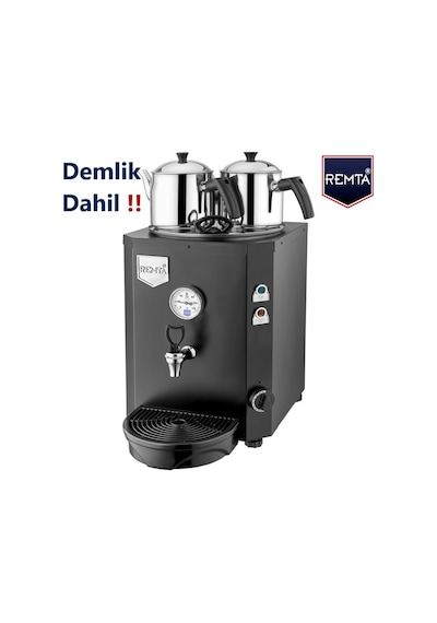 Remta 2 Demlikli Elektrikli Jumbo Çay Makinası 13 Lt -Çay Otomatı