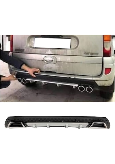 Renault Kangoo Gri Difüzör Çiftli Kare Egzoz Görünümlü D Tip Difizör