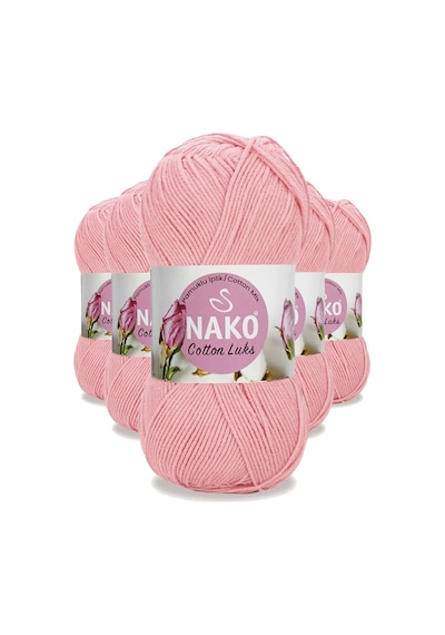 5 Adet Cotton Lüks Yelek Tunik Kazak Bluz Hırka İpi Yünü Açık Pembe 97548
