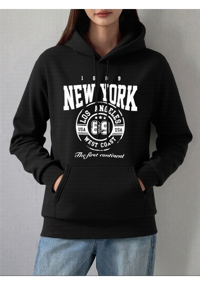 Startmore Startmorenew York Batı Yakası Baskı Kapüşonlular Kadın Kış Polar Sıcak Kazaklar Temelleri Cep Tişörtü Siyah Startmore Startmorenew York Batı Yakası Baskı Kapüşonlular Kadın Kış Polar Sıcak Kazaklar Temelleri Cep Tişörtü Siyah