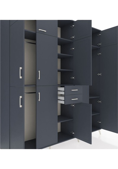 Hyperion Dolap 10 Raflı 2 Çekmeceli 3 Askılı 220x44x243 Antrasit-antrasit/antrasit Çok Renkli Hyperion Dolap 10 Raflı 2 Çekmeceli 3 Askılı 220x44x243 Antrasit-antrasit/antrasit Çok Renkli