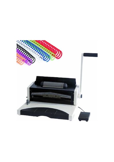 Sarff S-1001 Elektrikli Helezon Spiral Cilt Makinesi 15 Yaprak
