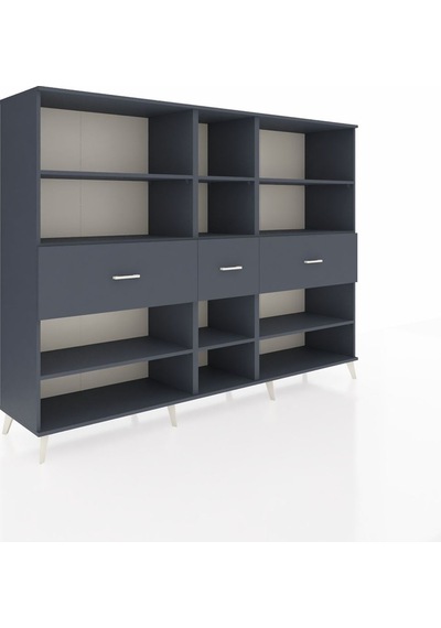 Hyperion Dolap 9 Raflı 3 Çekmeceli 220x44x163 Antrasit-antrasit Antrasit-antrasit Hyperion Dolap 9 Raflı 3 Çekmeceli 220x44x163 Antrasit-antrasit Antrasit-antrasit