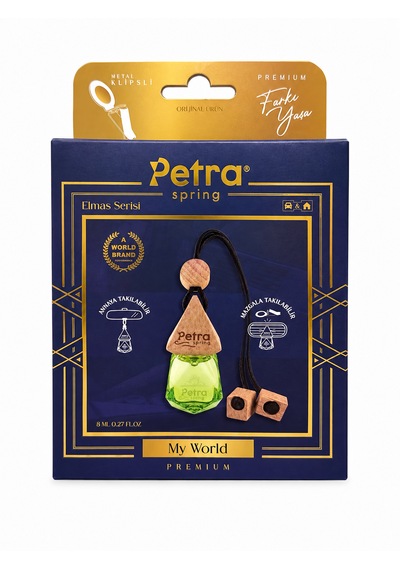 Elmas Serisi My World 8 Ml Araç Kokusu Ahşap Cam Şişe Dikiz Aynasına Asılabilir & Klima Mazgalına Klipsli Çift Kullanım, Araç Kokusu, Oto Kokusu, Araç Ortam Kokusu