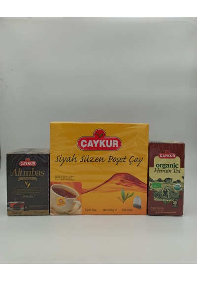 Çaykur Altınbaş Bardak Poşet Çay 40 G + Süzen Poşet Çay 200 G + Organik Hemşin Poşet Çay 50 G