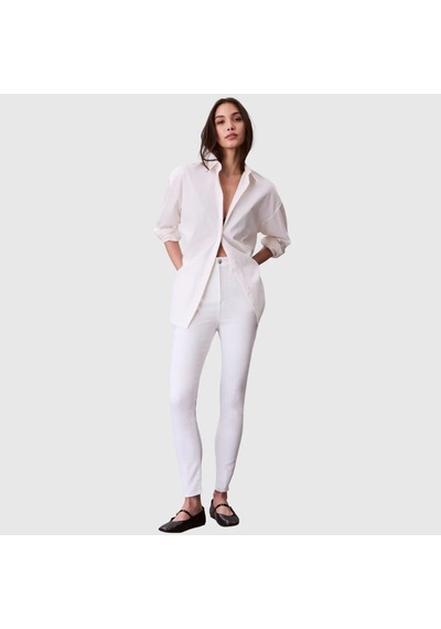 Hıgh Rıse Skınny Ankle Jean Chal Kot Pantolon Beyaz