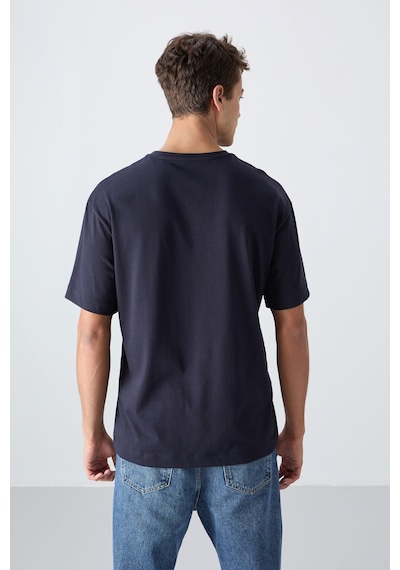 Tommy Life Lacivert Pamuklu Kalın Yumuşak Dokulu Oversize Fit Baskılı Erkek T-shirt - 88328 Lacivert Tommy Life Lacivert Pamuklu Kalın Yumuşak Dokulu Oversize Fit Baskılı Erkek T-shirt - 88328 Lacivert