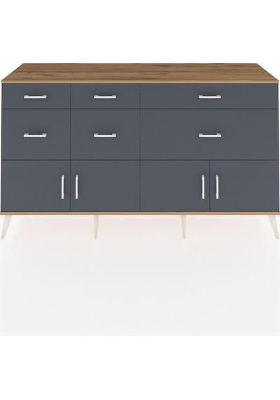 Hyperion Konsol Tek Raflı 6 Çekmeceli 4 Kapaklı 176x44x99 Çam-ant Çam-antrasit Hyperion Konsol Tek Raflı 6 Çekmeceli 4 Kapaklı 176x44x99 Çam-ant Çam-antrasit