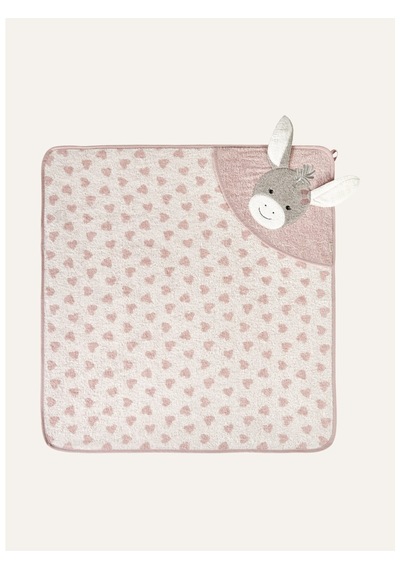 Sterntaler Emmi Girl Kapüşonlu Bebek Havlusu 80x80 Cm Pamuk 3d Aplikasyon Pembe