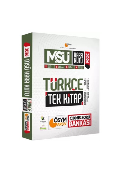 2026 MSÜ Türkçe Kara Kutu Tek Kitap ÖSYM Arşiv Çıkmış Soru Bankası Konu Özetli Dijital Çözümlü