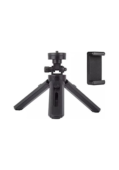 Profosyonel Telefon Tutucu Ayarlı Tripod 360 Derece Dönebilir Tripot Siyah