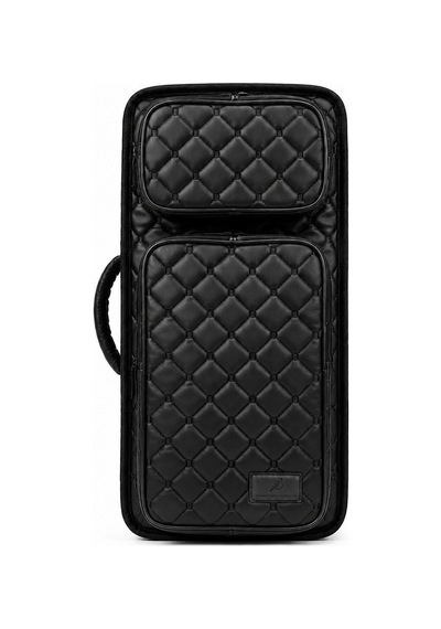 Profesyonel Gigbag Korumalı 3'lü Kemençe Kılıfı Siyah Kapitoneli Deri Su Geçirmez