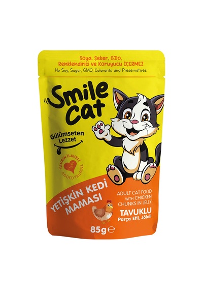 2 Adet Smilecat Pouch Yetişkin Kedi Tavuklu 85g