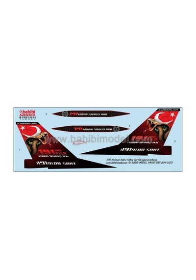 Babibi Dbt01275 1/48 Ölçek, F-16 D, Kobra Filo Özel Şema, Dekal Çıkartma
