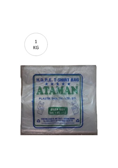 Hubrendy Tedarik Kalın Şeffaf Atlet Poşet Orta Boy 27x47 Cm 1 Kg 1 Paket-takriben 145 Adet