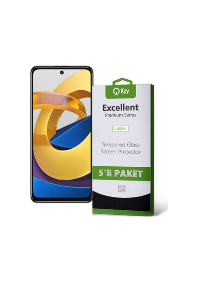 Xiaomi Poco M4 Pro 5G ile Uyumlu Kırılmaz Temperli Ekran Koruyucu Cam Ekonomik 5'li Paket