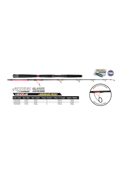 Protackle Vexxus Jigging Kamış -  1.65 metre -  32 kg