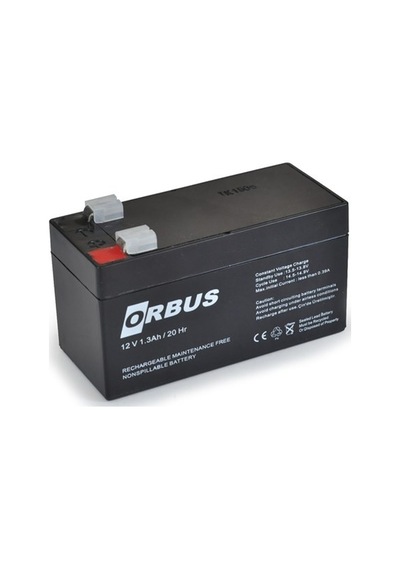 Orbus 12 Volt 1.3A Akü - 12V 1.3 Ah Bakımsız Kuru Akü