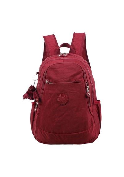 Markahit Kenyon Cox 8812 Bordo Unisex Klinkır Aksesuarlı Kumaş Sırt Çantas