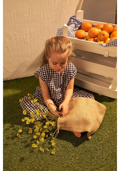 Oh La La Koala Lacivert Daisy Picnic Serisi Balon Pantolonlu İkili Takim