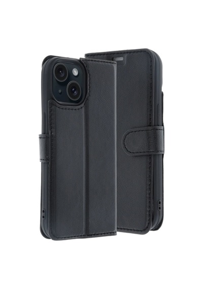 Apple Uyumlu iPhone 15 Trend S Plus Kapaklı Kılıf - Siyah - Elm-01-790721