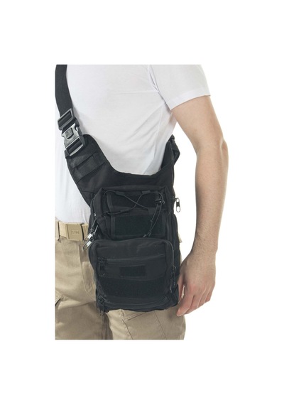 2AS Mıl-tec Cordura Çok Fonksiyonlu Siyah Omuz Çantası-3699