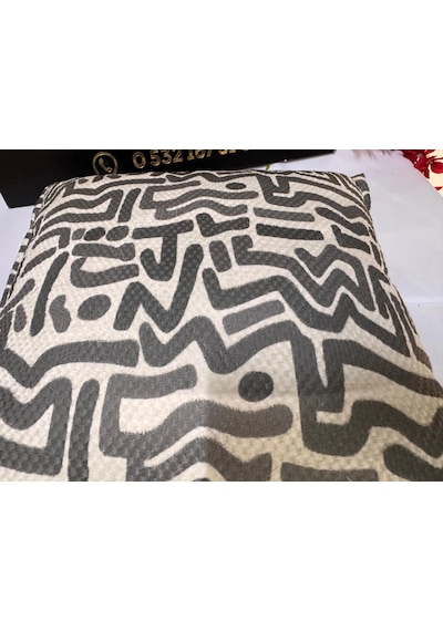 Nivemeshome Lucca Pl03 Elyaf Dolgulu Yeni Sezon Kırlent Kılıfı Antrasit 45 X 45