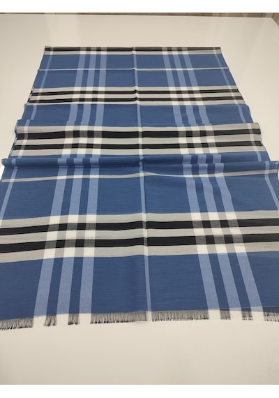 Burberry Ekose Şal Kot Mavi KOT MAVİSİ