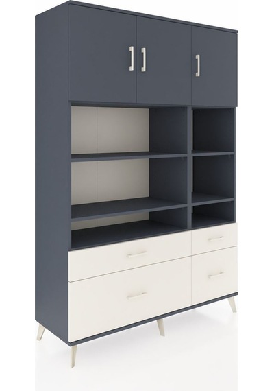 Hyperion Dolap 10 Raflı 4 Çekmeceli 3 Kapaklı 132x44x195 Antrasit-antrasit/aytaşı Antrasıt/aytası Hyperion Dolap 10 Raflı 4 Çekmeceli 3 Kapaklı 132x44x195 Antrasit-antrasit/aytaşı Antrasıt/aytası