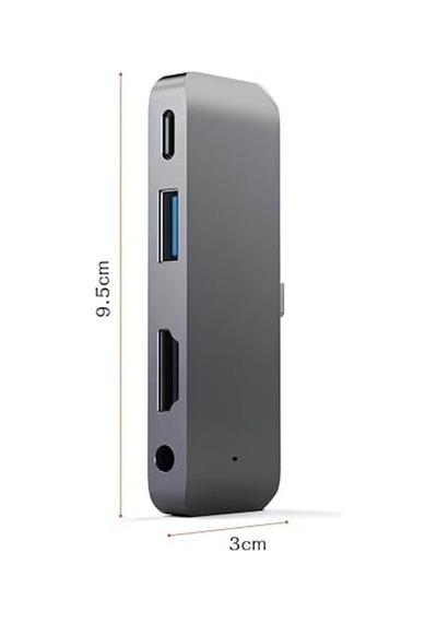 C Hub 4 Port 85w Pd Type-c Port 4k 30hz Veya 1080p 60hz Hdmı 1 Adet Usb 3.0 Port Şarj Ve Veri Transfer 3.5mm Jak Kulak