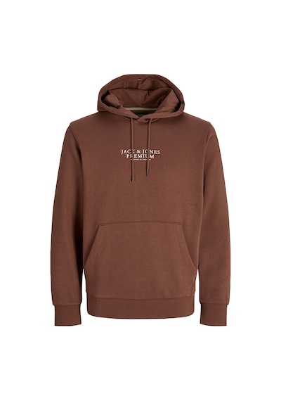 Jack & Jones Jack Jones Premium Erkek Kapüşonlu Sweatshirt 12216335 Kahverengi