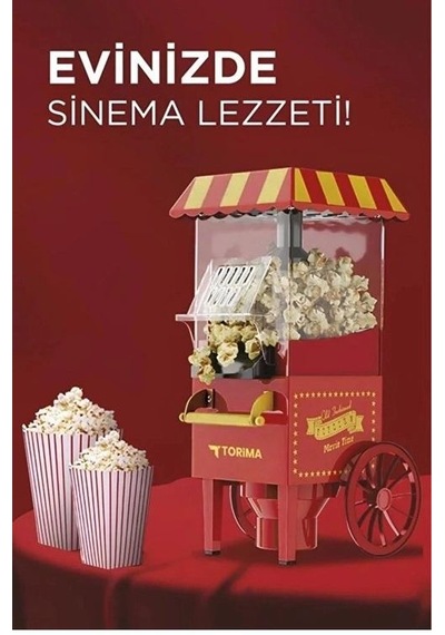 Northcity Yağsız Mısır Patlatma Popcorn Makinesi Kırmızı