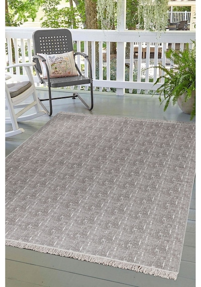 Arya Vl Çift Taraflı,katlanabilir,yıkanabilir,yüksek Kalite Pamuk Salon,oturma Odası,balkon Kilim Krem-bej 1