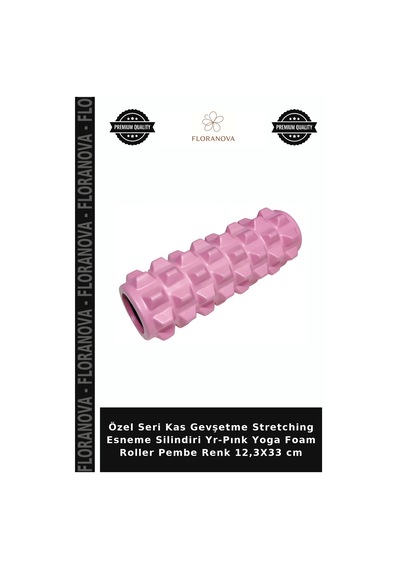 Özel Seri Kas Gevşetme Stretching Esneme Silindiri Yr-pınk Yoga Foam Roller Pembe Renk 12,3x33 Cm