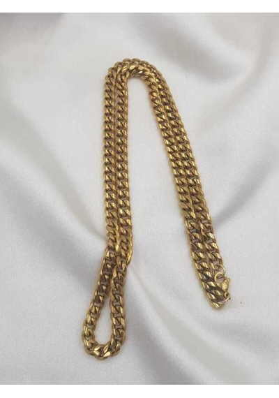 Vog Unisex Vip Çelik Altın Görünümlü 5 Mm Gürmet Model Zincir Kolye Vog Unisex Vip Çelik Altın Görünümlü 5 Mm Gürmet Model Zincir Kolye