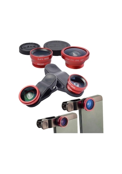 Ayrex Anunnaki Balık Gözü Lens Fish Eye Geniş Açılı Makro Telefon Lensi