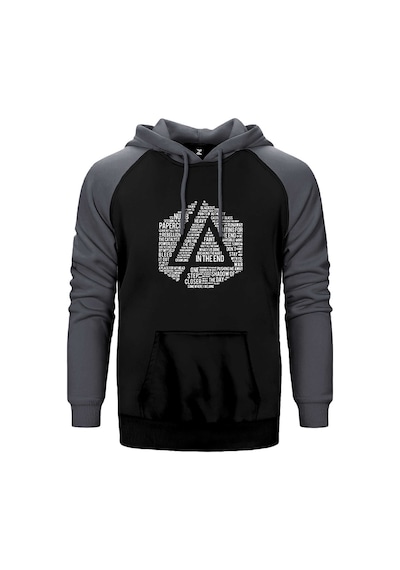 Linkin Park Sleeveless Gri Renk Reglan Kol Kapşonlu Sweatshirt Gri
