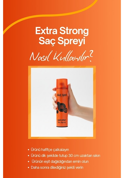 Akat Gardi Saç Spreyi Ultra Strong No:3 Turuncu 180 Ml