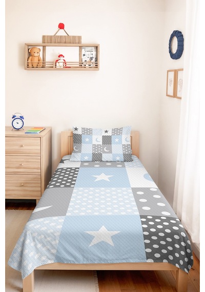Yıldız Ay Mavi Genç Odası Tek Kişilik Pike Takımı - Gri Geometrik 160x220 Cm Kapitone Yatak Örtüsü Kumlu Şafak Solgunluğu Yıldız Ay Mavi Genç Odası Tek Kişilik Pike Takımı - Gri Geometrik 160x220 Cm Kapitone Yatak Örtüsü Kumlu Şafak Solgunluğu