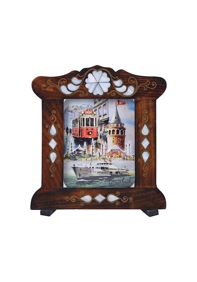 Nusnus İşlemeli Kartpostallık 24x22 Cm No4 Kahverengi