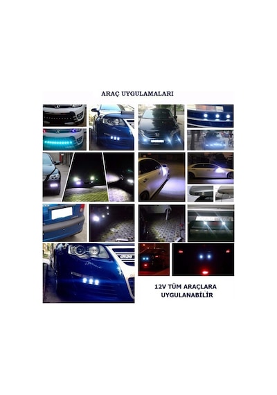 Replax Kartal Göz 12v Ayna Altı Led Lamba 22 Mm Beyaz 2 Li Cob Le