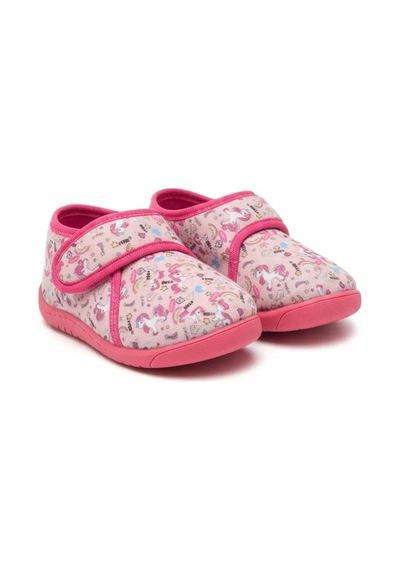 Soylu Yumuşak Pamuklu Kız Çocuk Pandufu Pembe Unicornlu Pembe