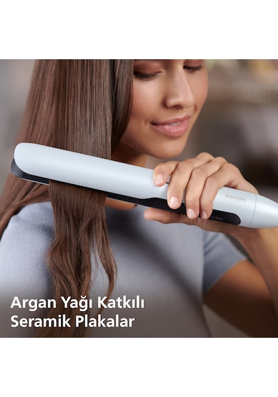Philips Saç Düzleştirici BHS520/00,Bukle Özelliği, Argan Yağı Katkılı, İyonik Bakım