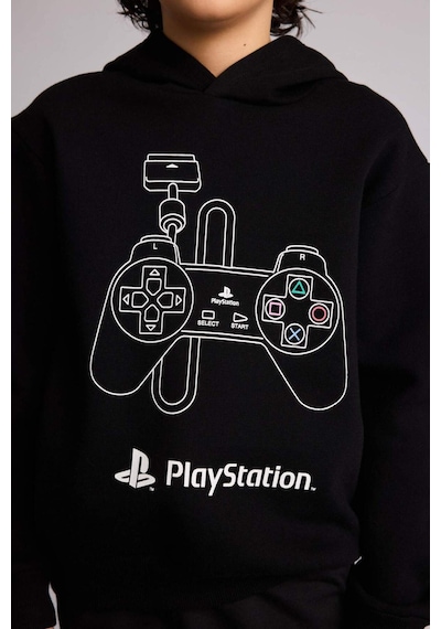 Defacto Erkek Çocuk Playstation Kapüşonlu Sweatshirt F9906a825cwbk81 Siyah-bk81