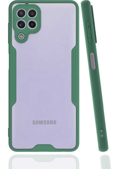 Galaxy M32 Kılıf Kamera Korumalı Arkası Şeffaf Silikon