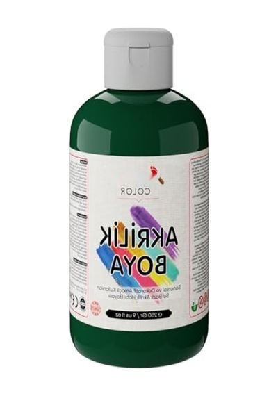 Koyu Yeşil Renk Akrilik Boya - 250 Gr 0,15 L