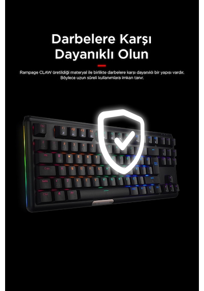 Rampage Claw Blue Switch RGB Mekanik Oyuncu Klavyesi